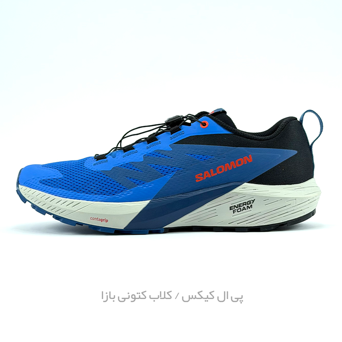 1001 کفش تریل رانینگ سالومون مدل Salomon Sense Ride 5 - رنگ آبی (Sulphur Spring) - Image 1