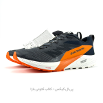 کفش تریل رانینگ سالومون مدل Salomon Sense Ride 5 - رنگ خاکستری نارنجی (Ebony/Fiery Red) - Image 2