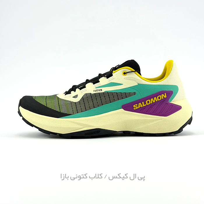 1031 کفش تریل رانینگ سالومون مدل Salomon Genesis - رنگ لیمویی فیروزهای (Sulphur Spring/Aqua/Purple) - Image 1