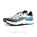 کفش تریل رانینگ سالومون مدل Salomon Genesis - ترکیب رنگ ابی سفید (White/Deep Blue/Lunar Rock) - Image 2