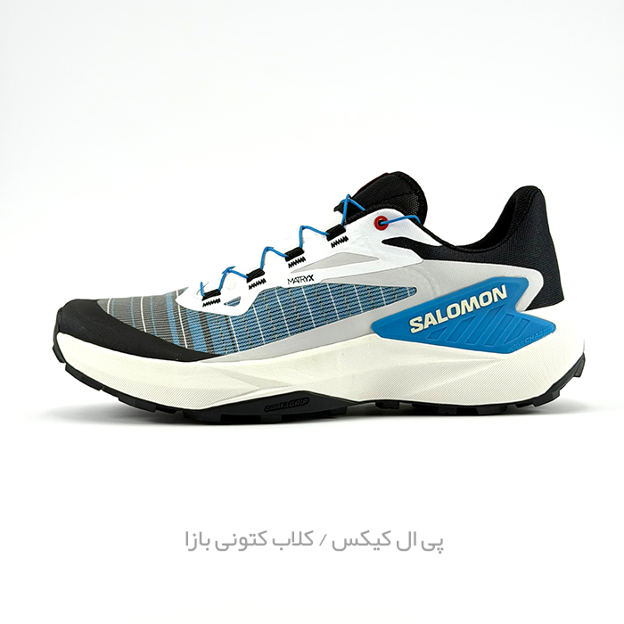 1036 کفش تریل رانینگ سالومون مدل Salomon Genesis - ترکیب رنگ ابی سفید (White/Deep Blue/Lunar Rock) - Image 1