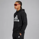 ست هودی و شلوار ورزشی آدیداس Adidas مدل کلاسیک  - رنگ مشکی-Adidas Big Logo Hoodie & Joggers Set – Black - Image 2