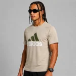 تیشرت اسپرت آدیداس مردانه مدل لوگو بزرگ – کرمAdidas Big Logo T‑Shirt - Image 2