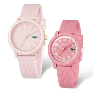ست ساعت مچی لاکوست مدل LC33 Pink Silicone Gift Set کد 2070063